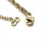 Dior Color Stone Faux Pearl Chain Necklace Gold — view 5