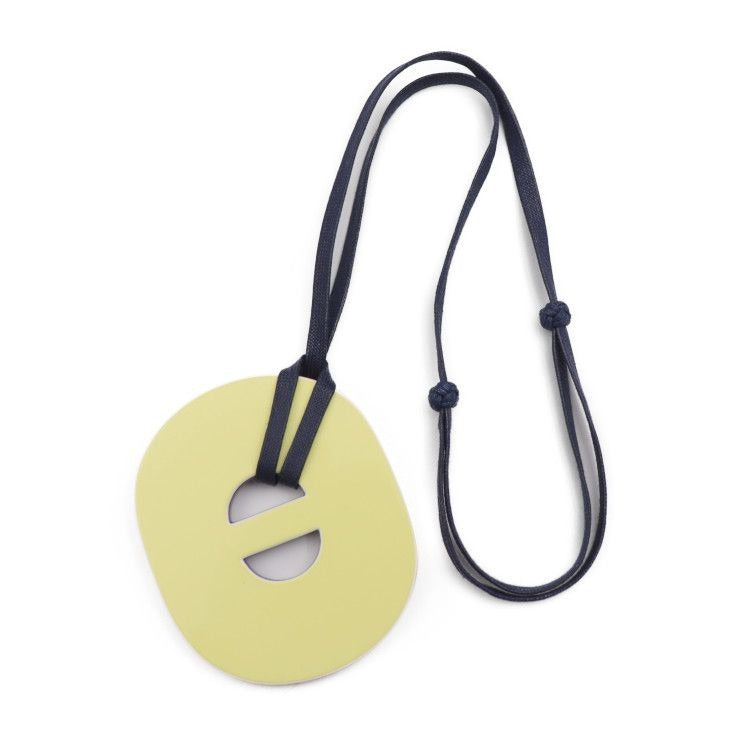 Hermes Necklace Lacquered Wood Yellowish Orange Chaine D'ancre Pendant — view 2