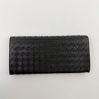 Bottega Veneta Intrecciato Wallet Black Leather Vintage — view 2
