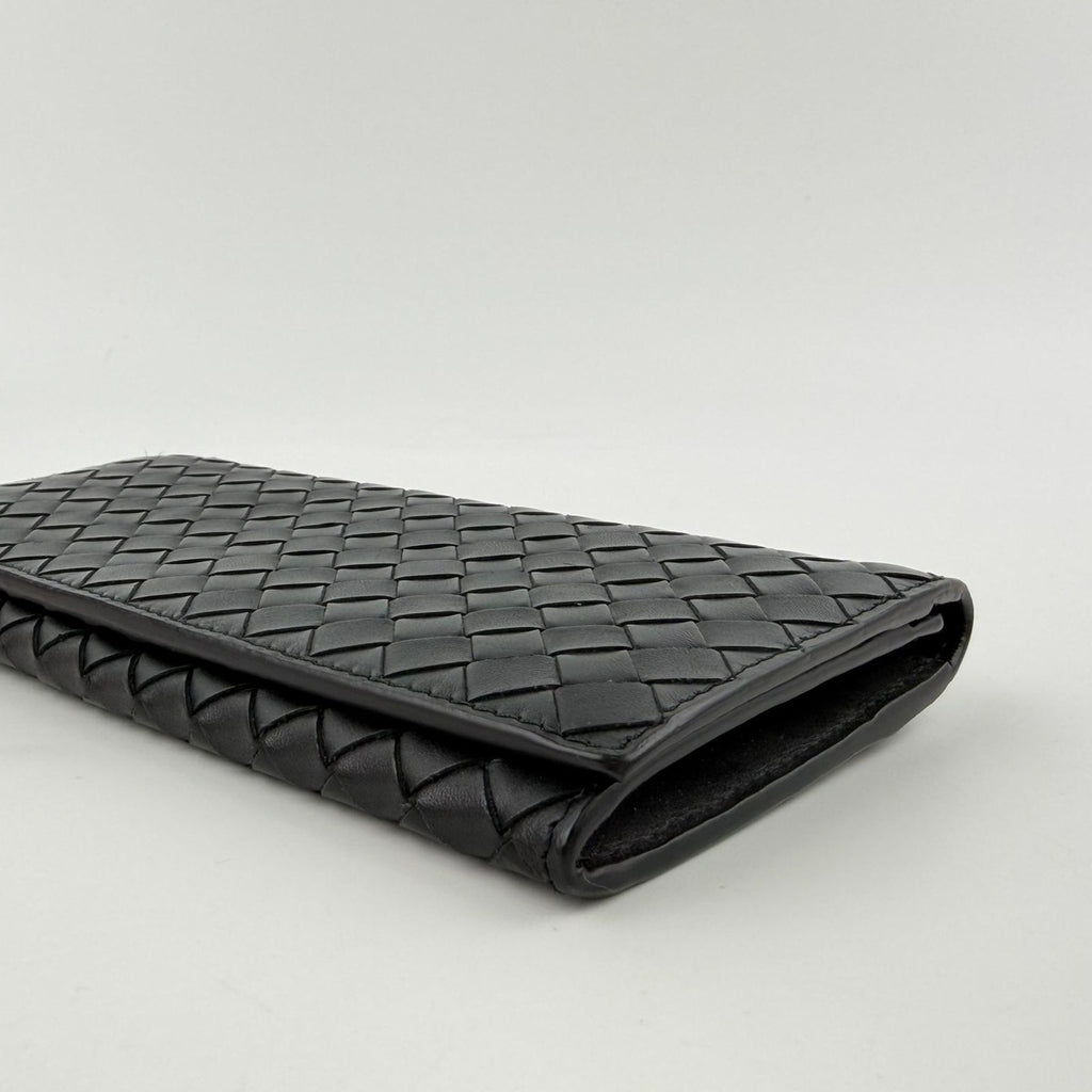 Bottega Veneta Intrecciato Wallet Black Leather Vintage — view 6