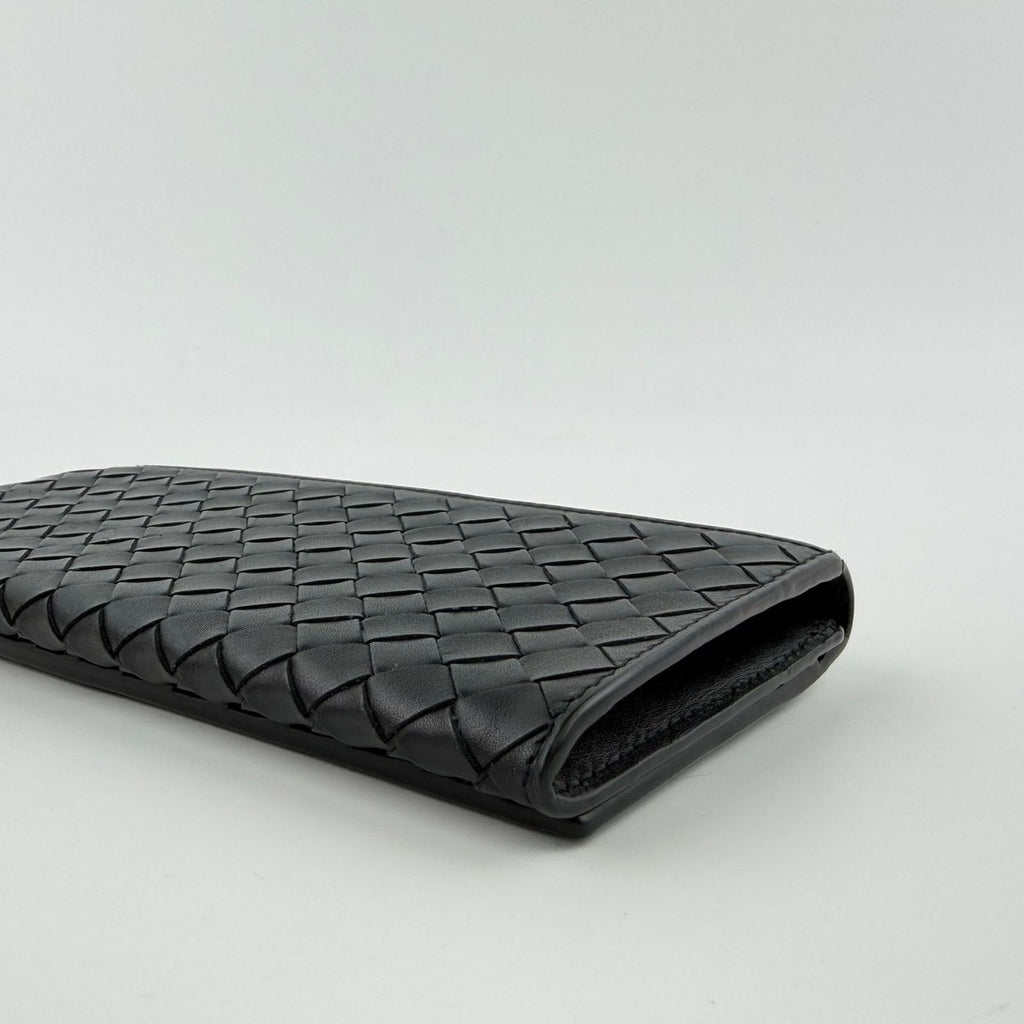 Bottega Veneta Intrecciato Wallet Black Leather Vintage — view 8