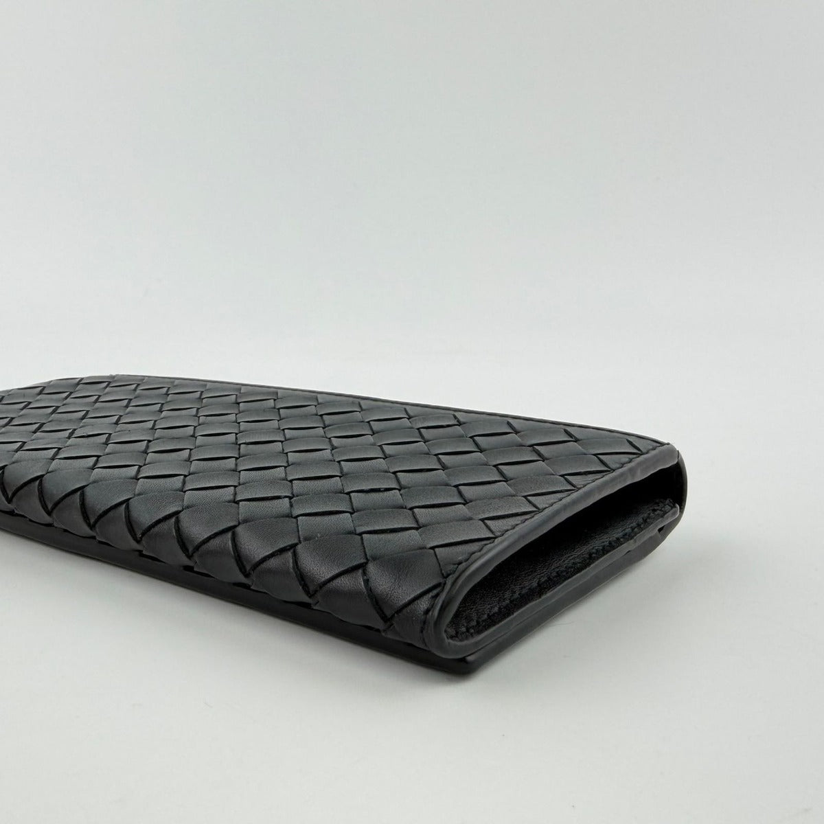 Bottega Veneta Intrecciato Wallet Black Leather Vintage — view 8