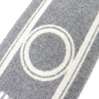 Hermes Band de Repo Cashmere Gray Flannel Yvoir Bicolor Fringe Long Scarf — view 7