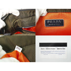 Prada Tessuto Pocket 2-Way Shoulder Bag Tote Nylon Khaki — view 9