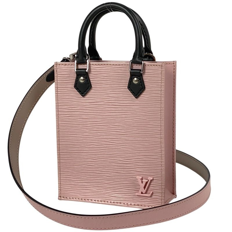 Louis Vuitton Petite Sac Plat 2-Way Shoulder Bag Bicolor Handbag Epi Rose