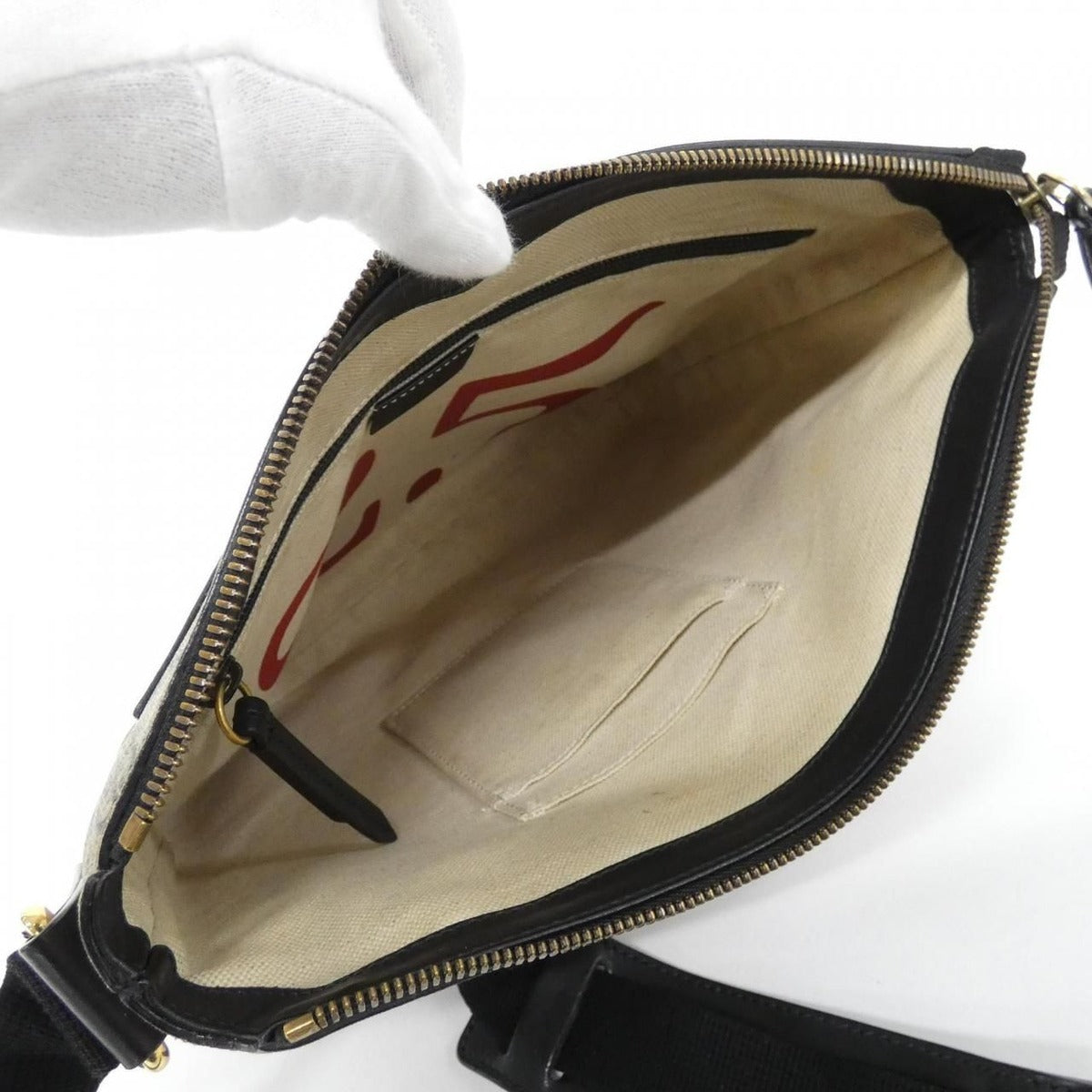 Gucci Shoulder Bag Canvas Black — view 9