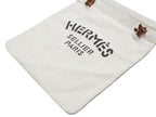 Hermes Aline MM Shoulder Bag H Plume Canvas Ivory Brown — view 4