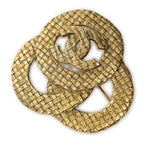 Chanelcc Woven Brooch Gold Plated — view 2