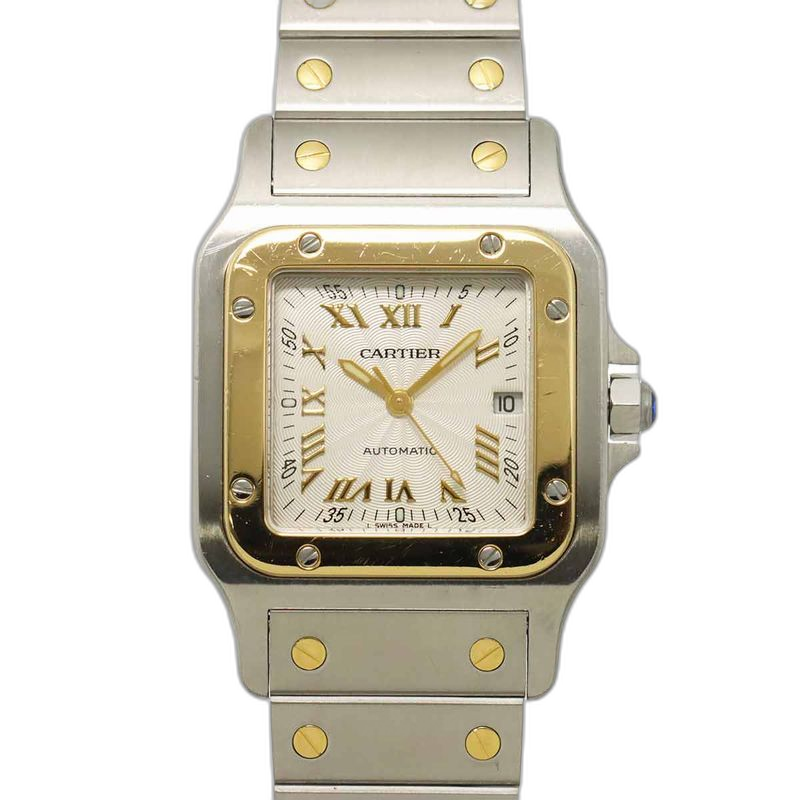 Cartier Santos Galbee LM Combination Watch 18K Yellow Gold