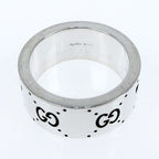 Gucci Adidas Collaboration Ring Engraving Wide Trefoil 17 AG 925 Jewelry — view 9