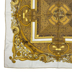 Hermes Scarf Silk Carre 90 Animaux Solaires Animals of the Sun White — view 4