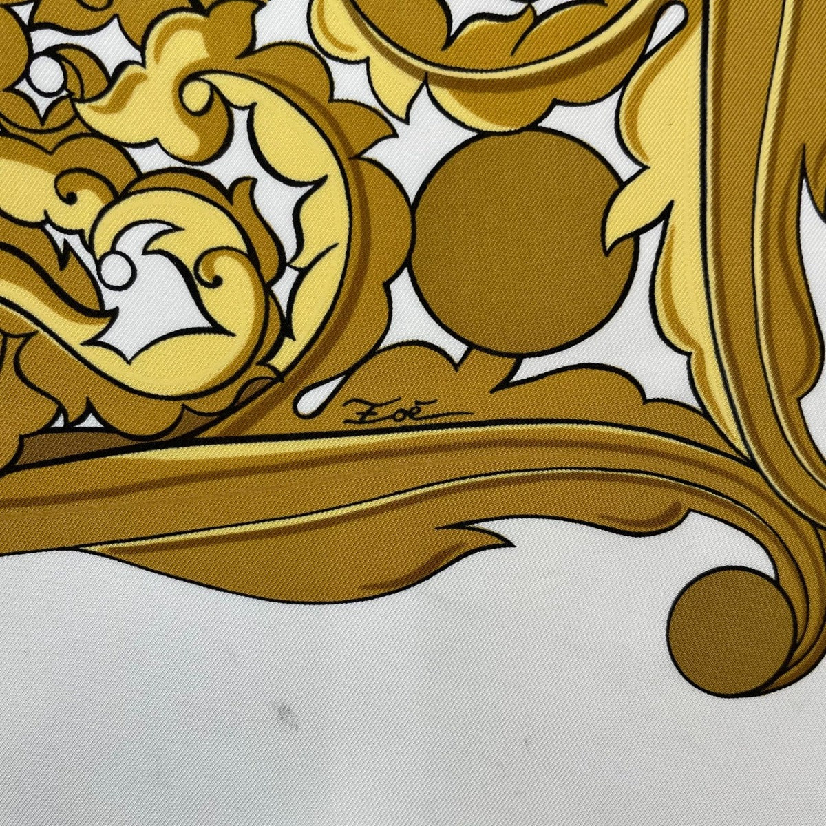 Hermes Scarf Silk Carre 90 Animaux Solaires Animals of the Sun White — view 7