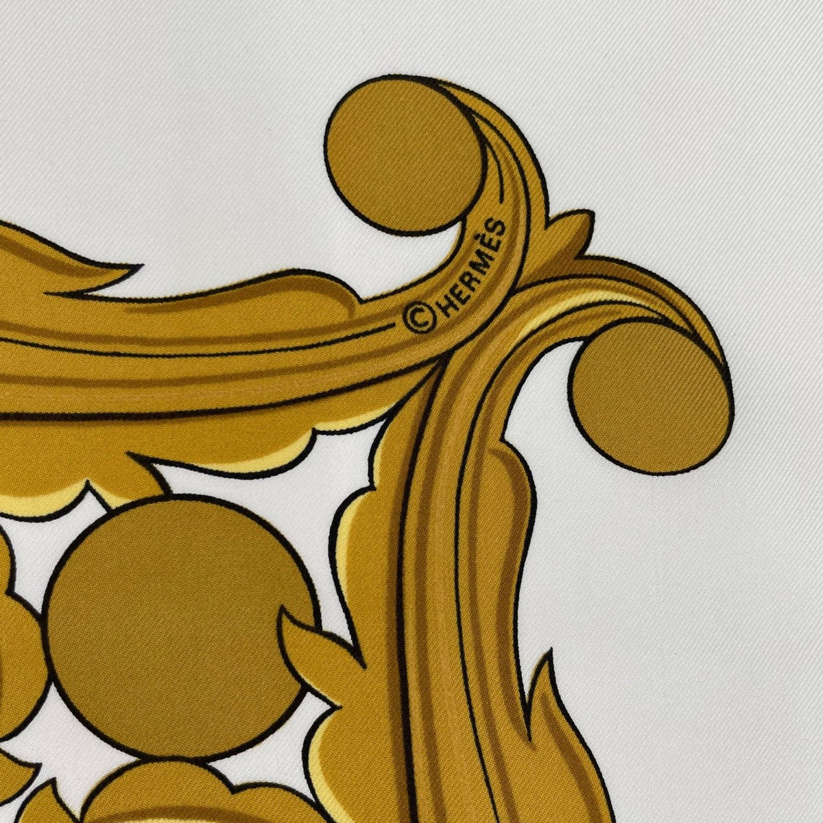 Hermes Scarf Silk Carre 90 Animaux Solaires Animals of the Sun White — view 8
