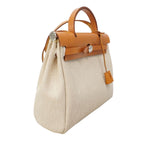 Hermes Handbag Herbag PM Toile Ash Natural Silver 2-Way — view 2