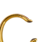 Hermes Metal Red Bracelet Bangle Gold — view 7