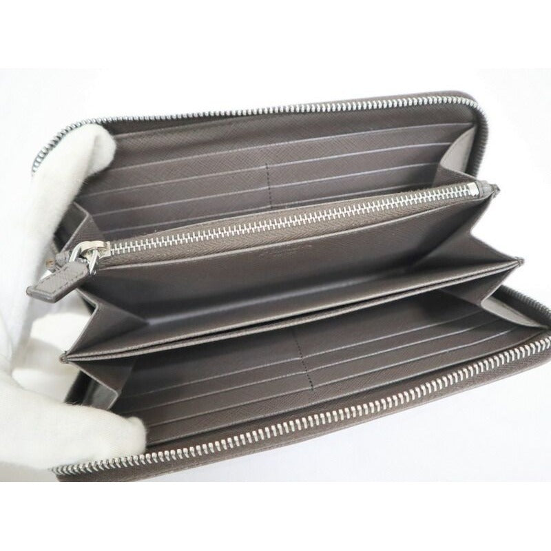 Prada Wallet Sapphia No Gray Silver — view 4