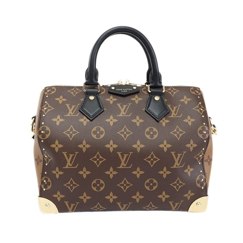Louis Vuitton White Speedy Trunk 25 Monogram Handbag Shoulder Mini