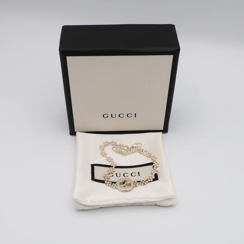 Gucci Bracelet SV 925 Silver GG Logo Accessory Chain — view 9