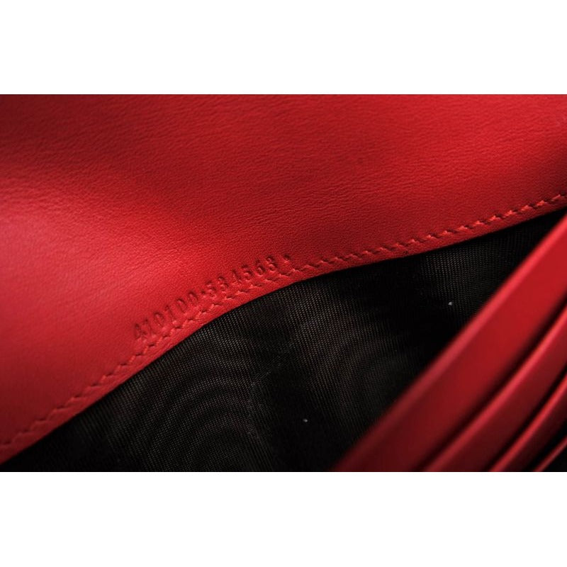Gucci Long Wallet Women Leather Red bg with Flap Coin — view 8