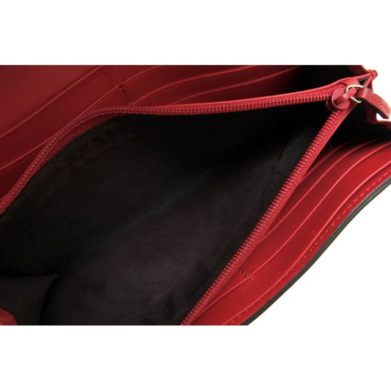 Gucci Long Wallet Women Leather Red bg with Flap Coin — view 9