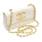 Chanel Jumbo CC Logo Mini Bicolor Chain Shoulder
