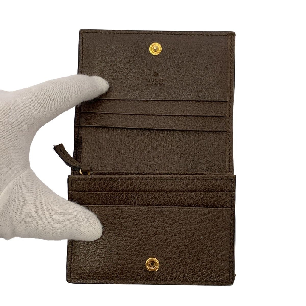 Gucci Wallet GG Ophidia PVC Bifold Card Holder Brown Tan — view 4