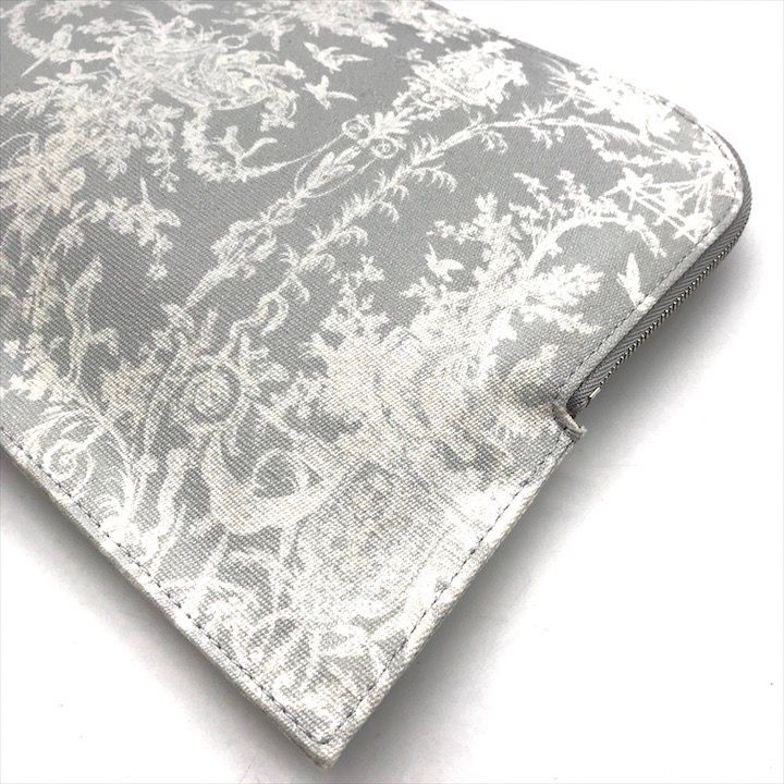 Dior Rope Strap Canvas Clutch Gray — view 4
