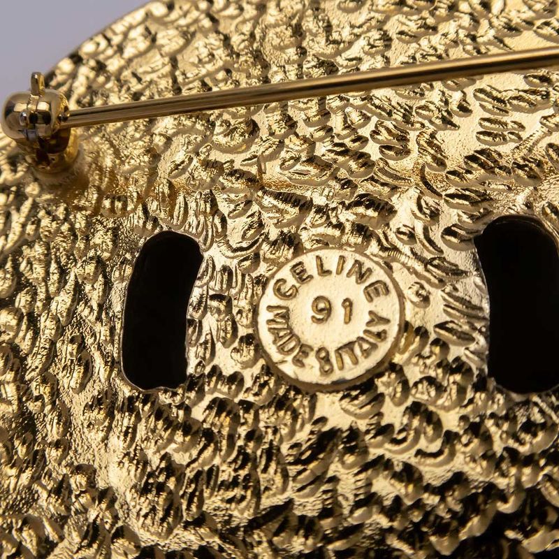 Celine Brooch Gold Dome Motif Arc De Triomphe Star — view 9