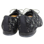 Louis Vuitton Sequin Monogram Whole Cut Dress Shoes Black 8 — view 4