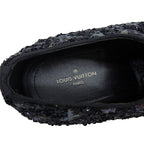 Louis Vuitton Sequin Monogram Whole Cut Dress Shoes Black 8 — view 6