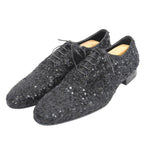 Louis Vuitton Sequin Monogram Whole Cut Dress Shoes Black 8