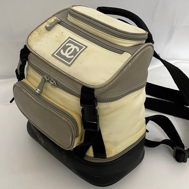Chanel Backpack Gray White Black Sport with a Reason — view 3