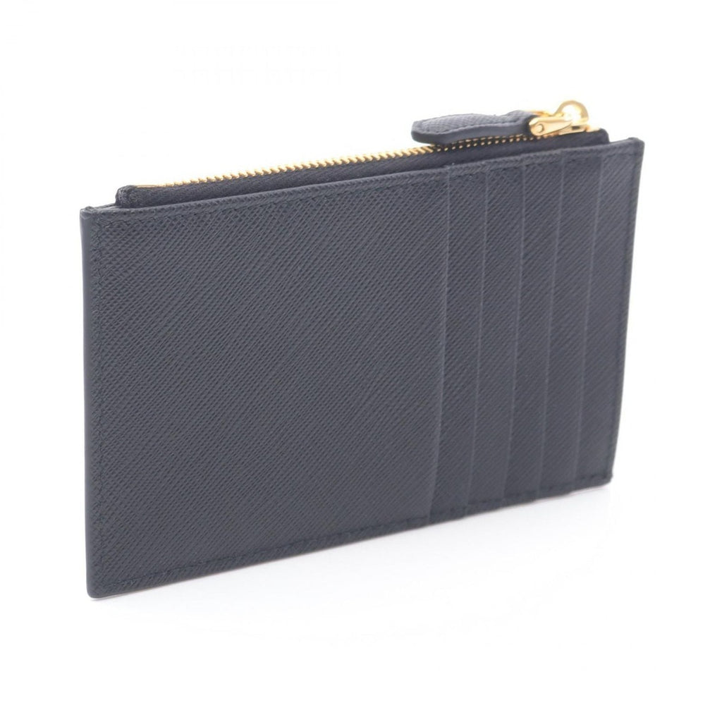 Prada Card Case Saffiano Triang 1 Mc086 Qhhf 0002 Nero Leather — view 2