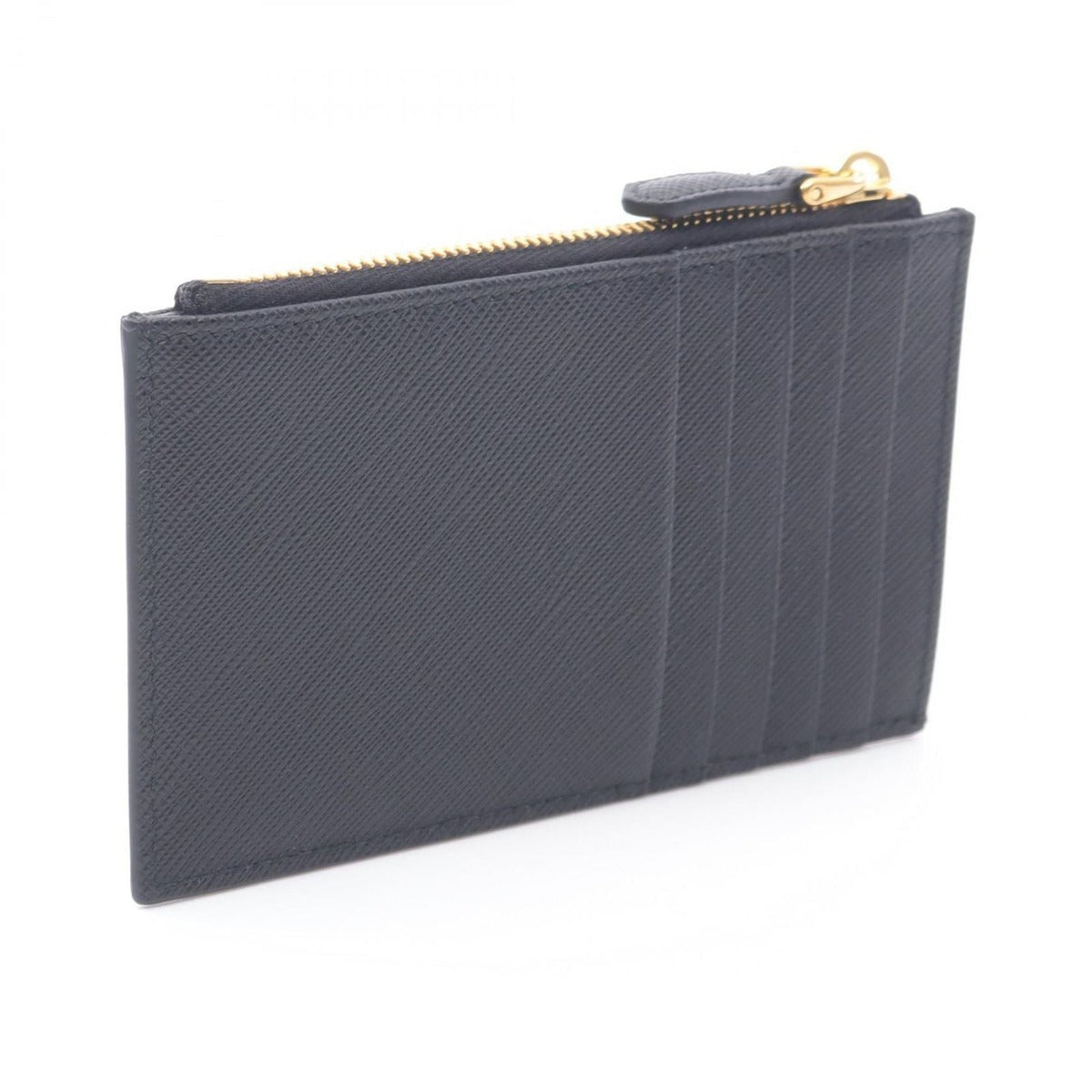 Prada Card Case Saffiano Triang 1 Mc086 Qhhf 0002 Nero Leather — view 2