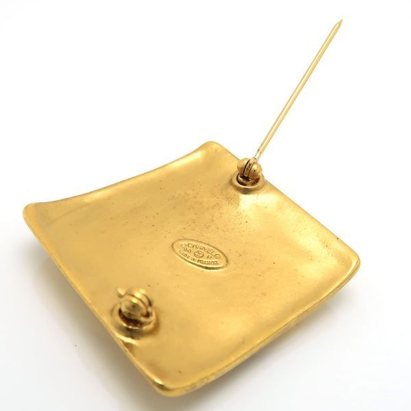 Chanel Brooch 96 P Coco Mark Diamond Square Vintage GP 1996 etc — view 8