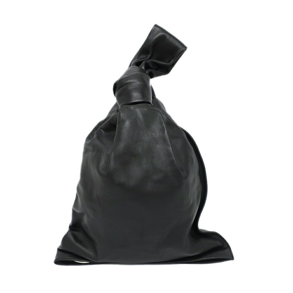 Bottega Veneta Triangle Twist Handbag Black Leather Clutch