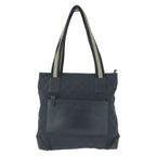 Gucci Black Silver GG Canvas Leather 019 Tote Shoulder Bag