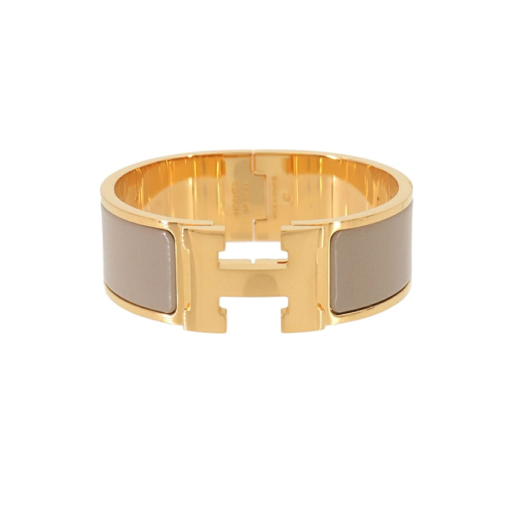 Hermes Clic Clac PM Bangle Gray Gold Bracelet