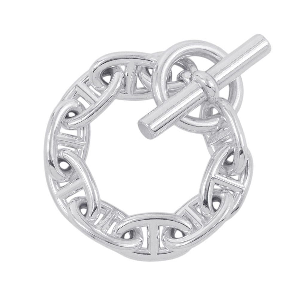 Hermes Bracelet Chaine D'ancre TGM 9 Links Silver