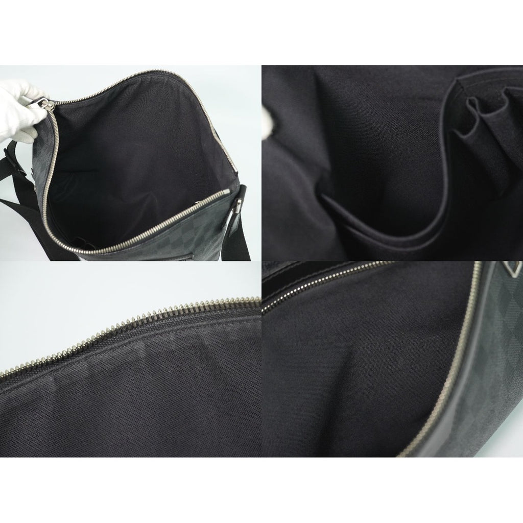 Louis Vuitton LV Mick MM Damier Graphite Shoulder Bag Pochette Black — view 8