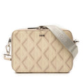 Dior CD Diamond Crossbody Shoulder Bag Beige Leather