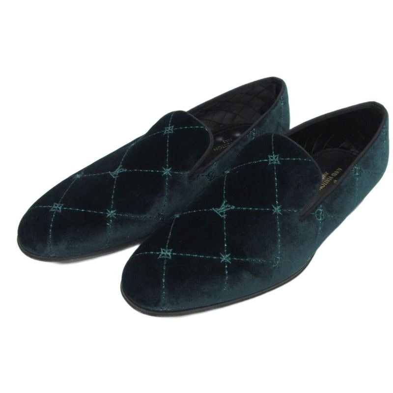 Louis Vuitton Auteuil Line Opera Shoes Loafers Logo Velvet Dress 6.5