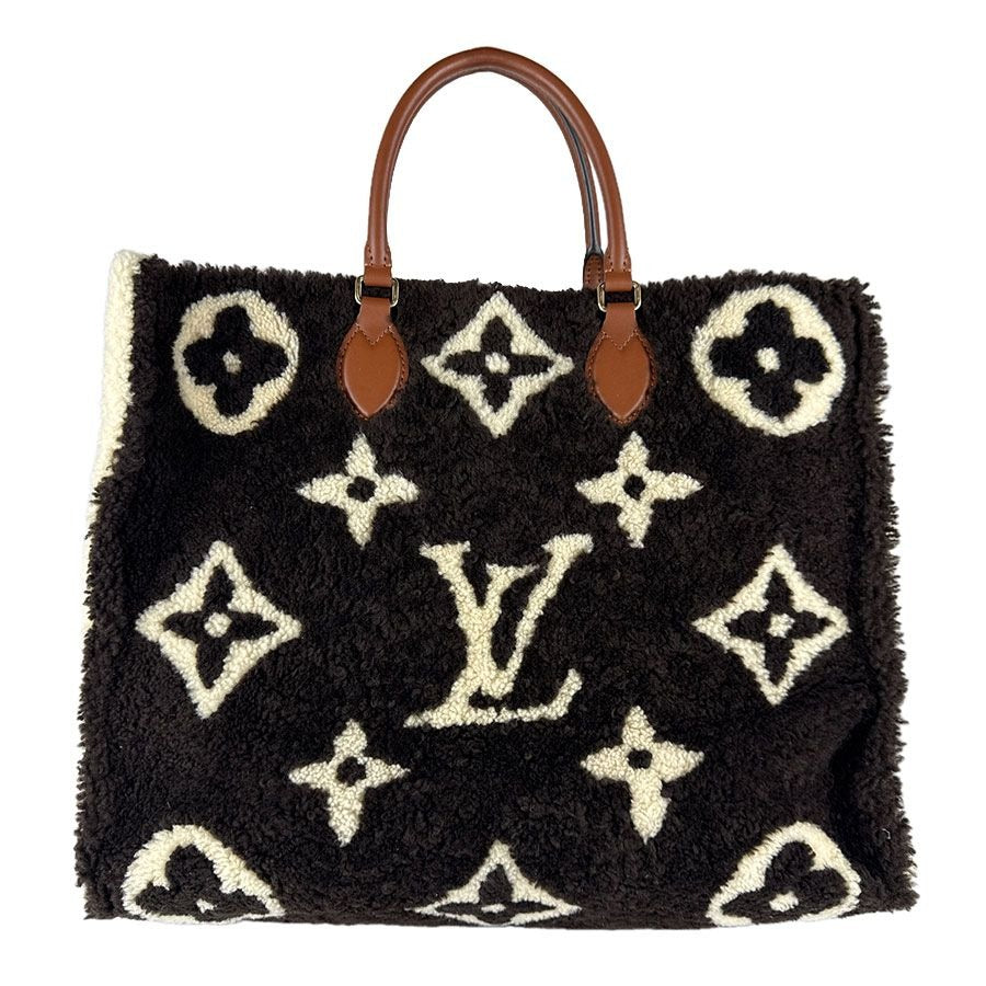 Louis Vuitton Handbag Monogram Teddy On The Go GM Brown Beige