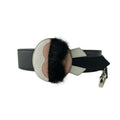 Fendi Strap You Karlito Black Leather Shoulder Silver Handbag