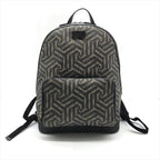 Gucci GG Supreme GG Carre Backpack Leather Khaki Beige Black