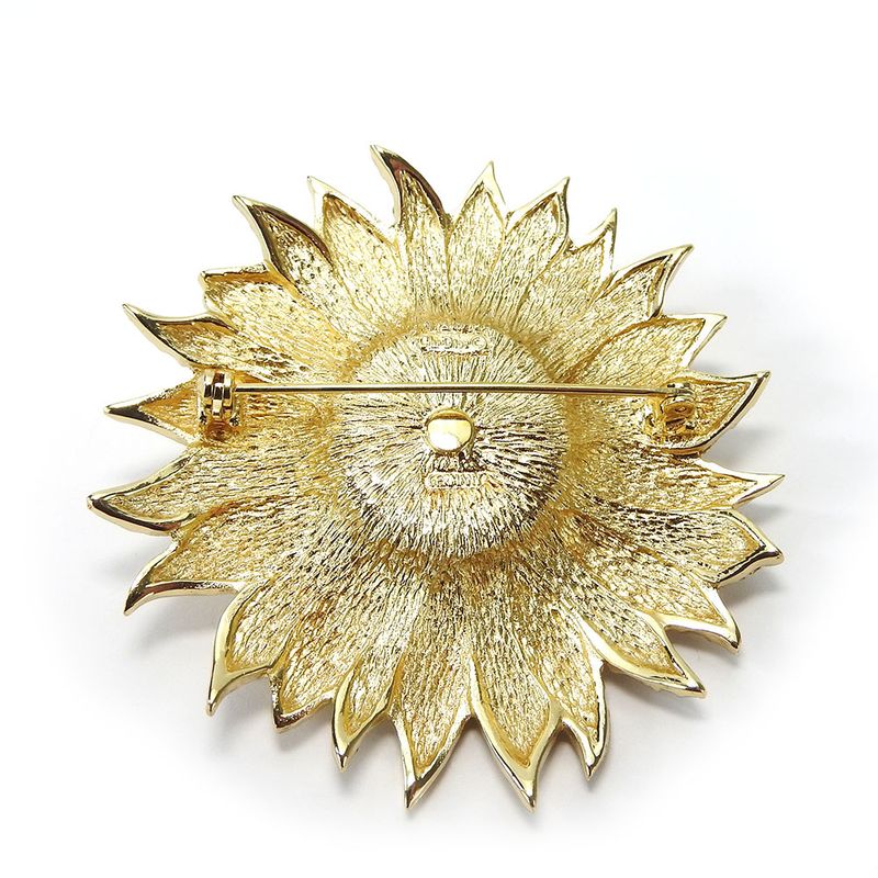 Christian Dior Brooch Metal Gold Rhinestone Plated Accessory — view 3