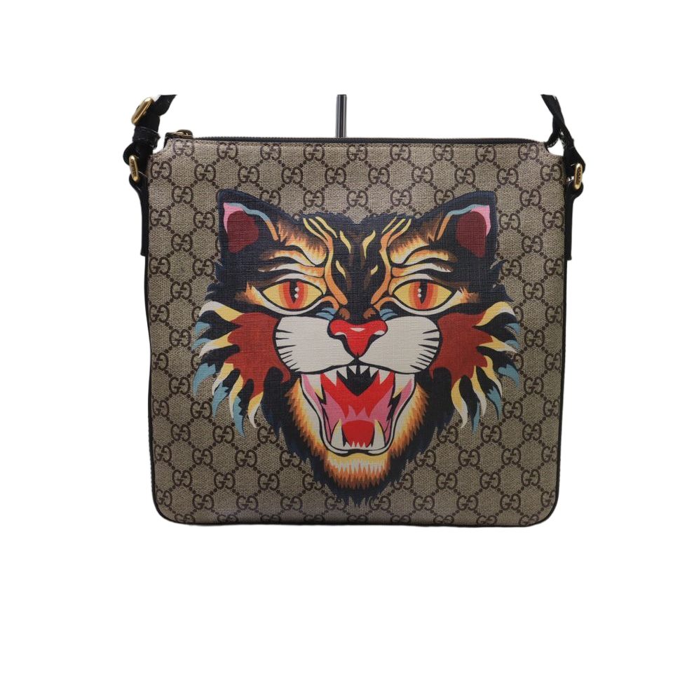 Gucci GG Supreme Angry Cat Shoulder Bag