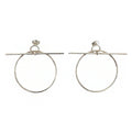 Hermes Earrings Loop MM Pair Silver