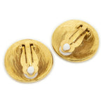 Chanel CC Logo Round Clip Type Earrings Gold Plated — view 2