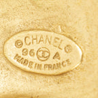 Chanel CC Logo Round Clip Type Earrings Gold Plated — view 3